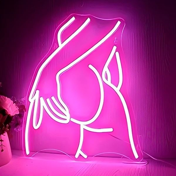Neon Line Art Sign